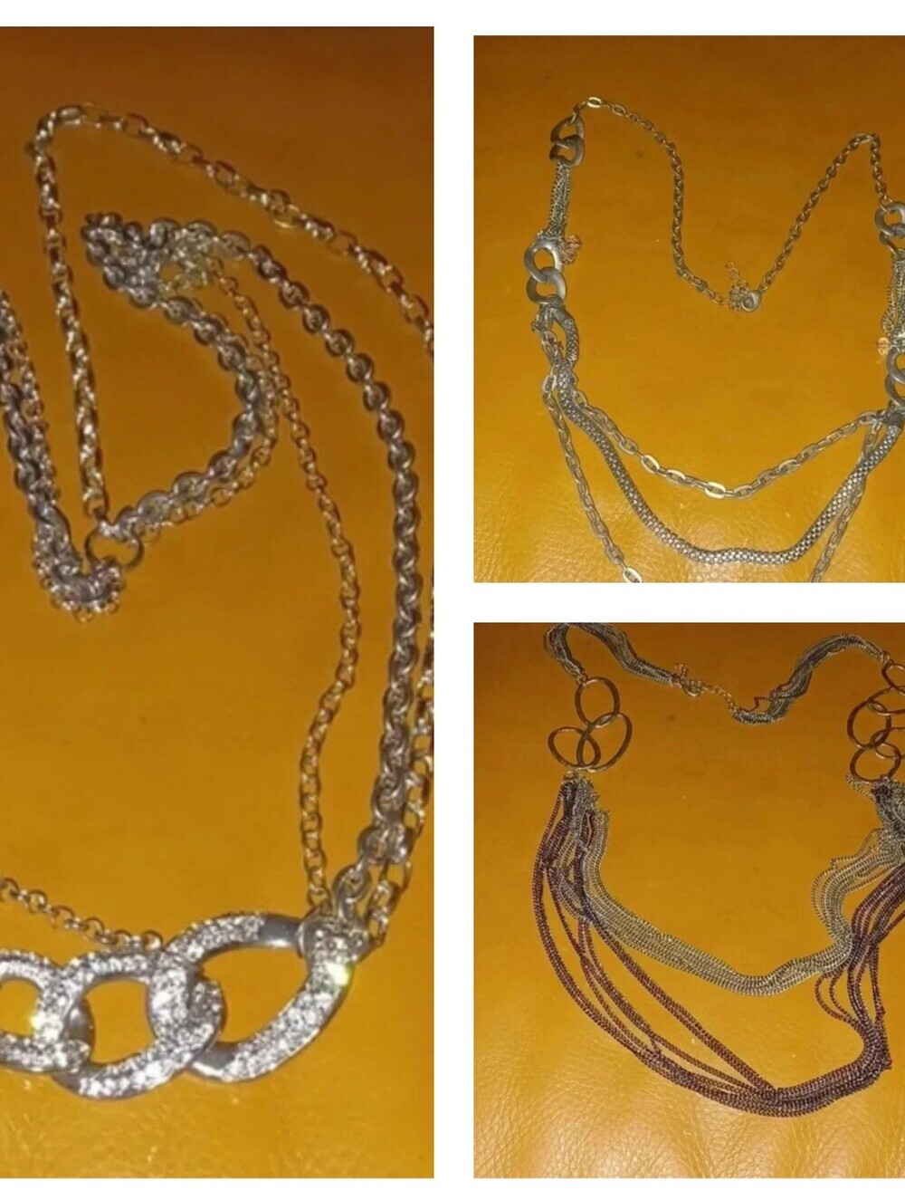 Necklaces Bundle  with different color chains and different size links.